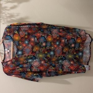 LuLaRoe Small Irma Firework print